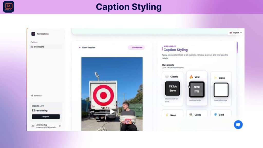 Yes Captions Caption Styling