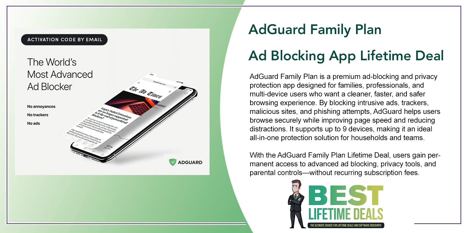 AdGuard Family Plan Ad Blocking App Lifetime Deal Featured Image