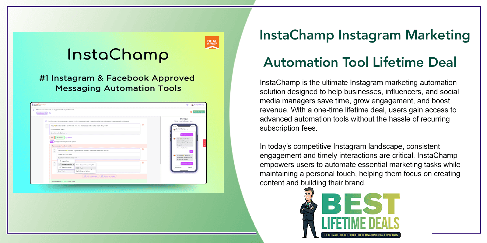 InstaChamp Instagram Marketing Automation Tool Lifetime Deal Featured Image