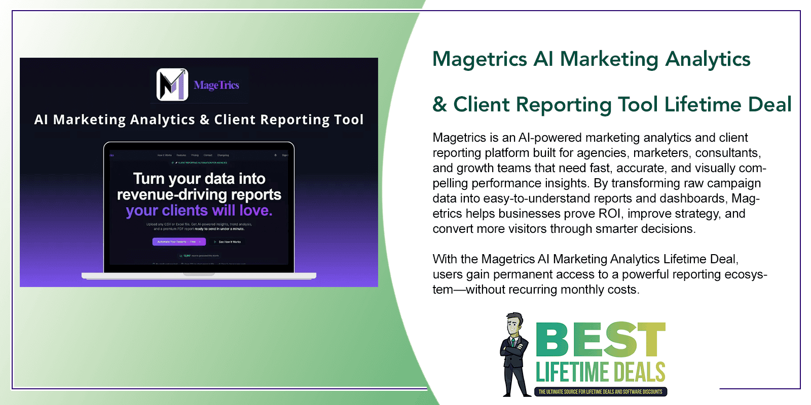 Magetrics AI Marketing Analytics & Client Reporting Tool Lifetime Deal Featured Image