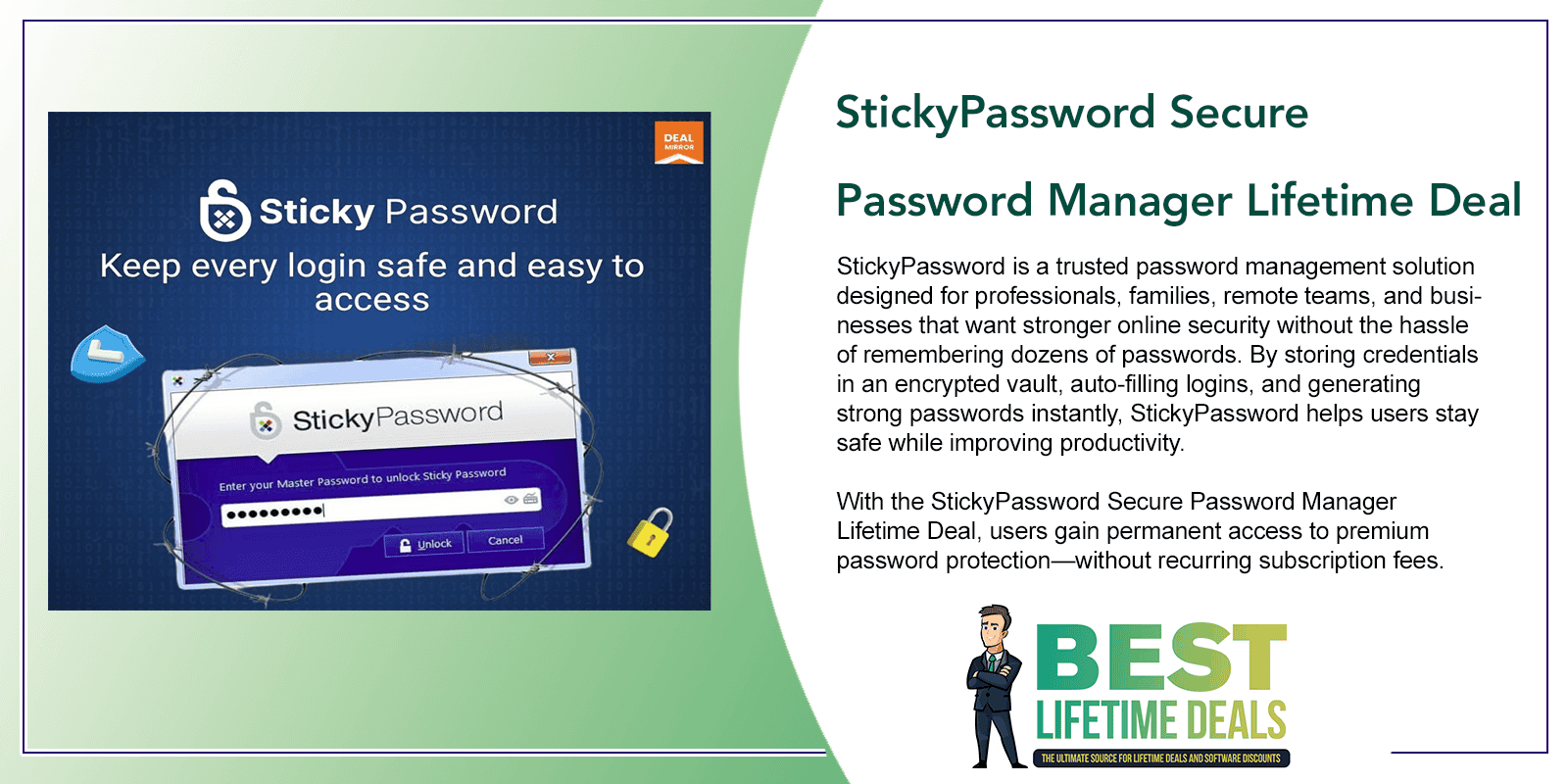 StickyPassword Secure Password Manager Lifetime Deal Featured Image