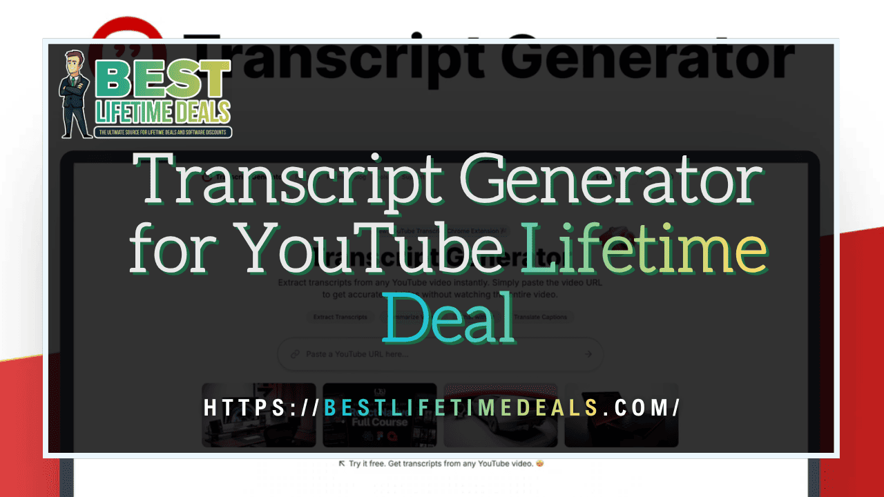 Transcript Generator for YouTube Lifetime Deal (2)
