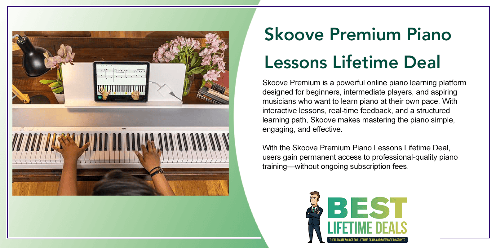 Skoove Premium Piano Lessons Lifetime Deal Featured Image