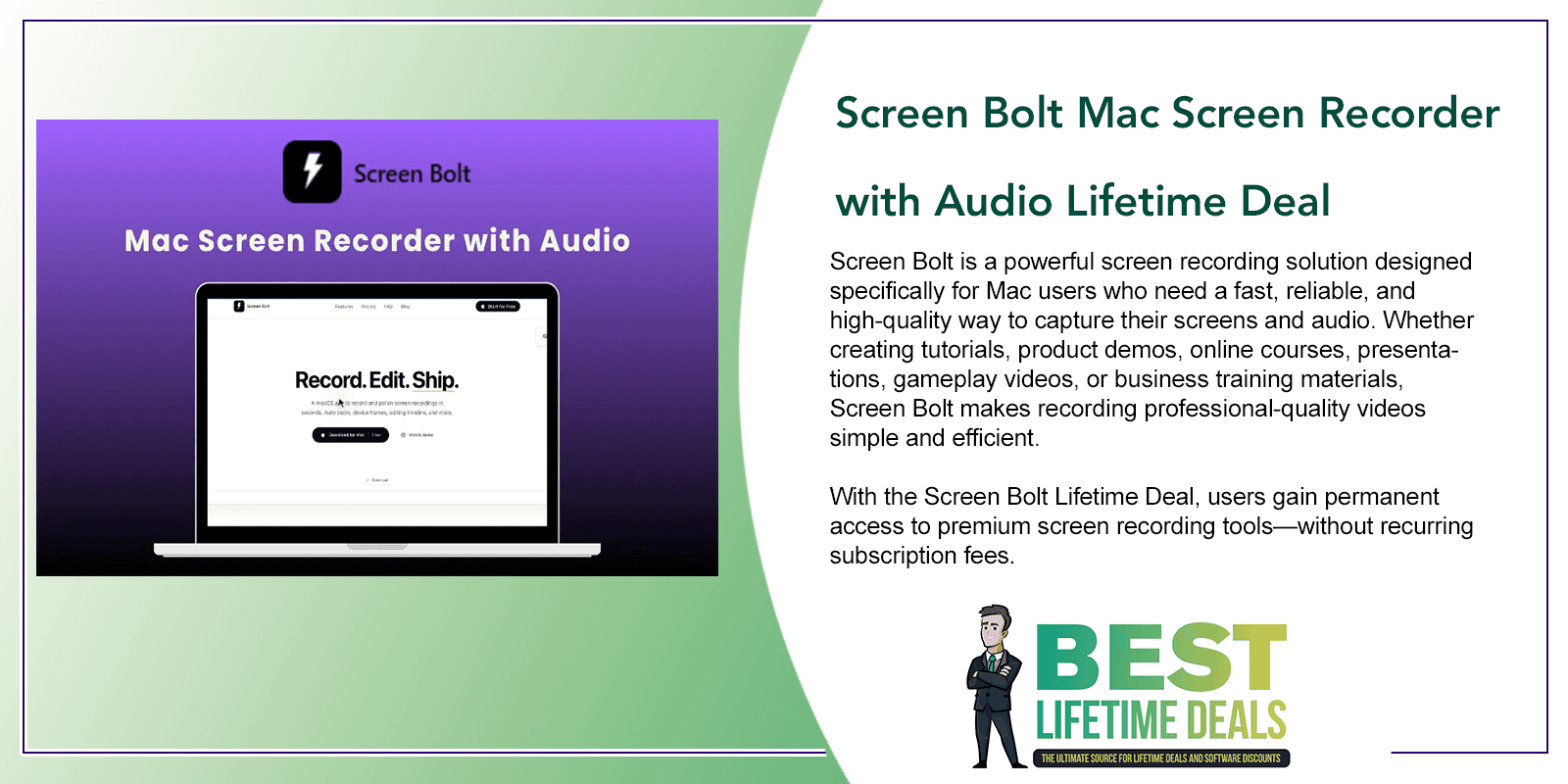 Screen Bolt Mac Screen Recorder with Audio Featured Image