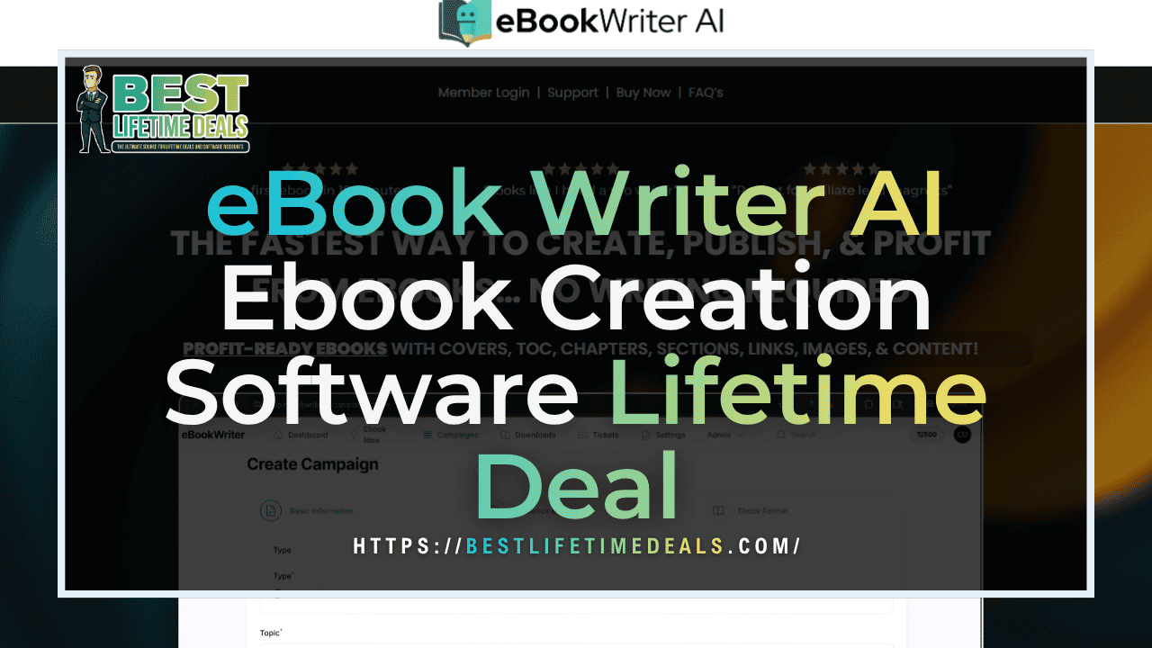 eBook Writer AI Ebook Creation Software Lifetime Deal