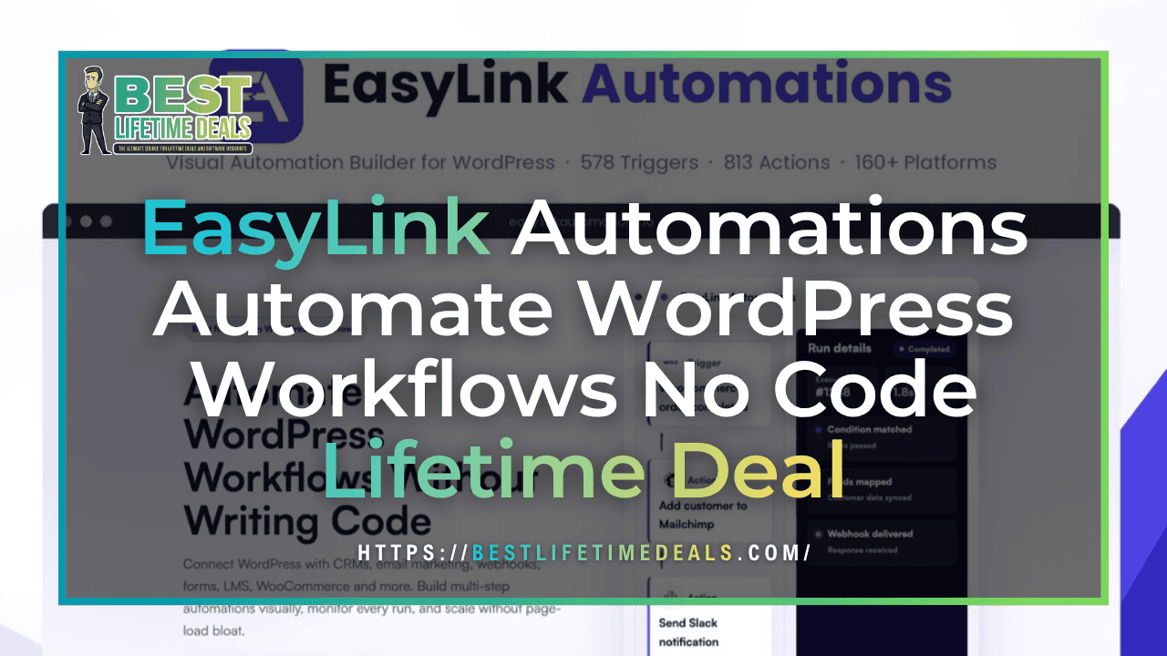 EasyLink Automations Automate WordPress Workflows No Code Lifetime Deal