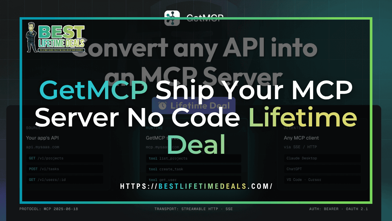 GetMCP Ship Your MCP Server No Code Lifetime Deal