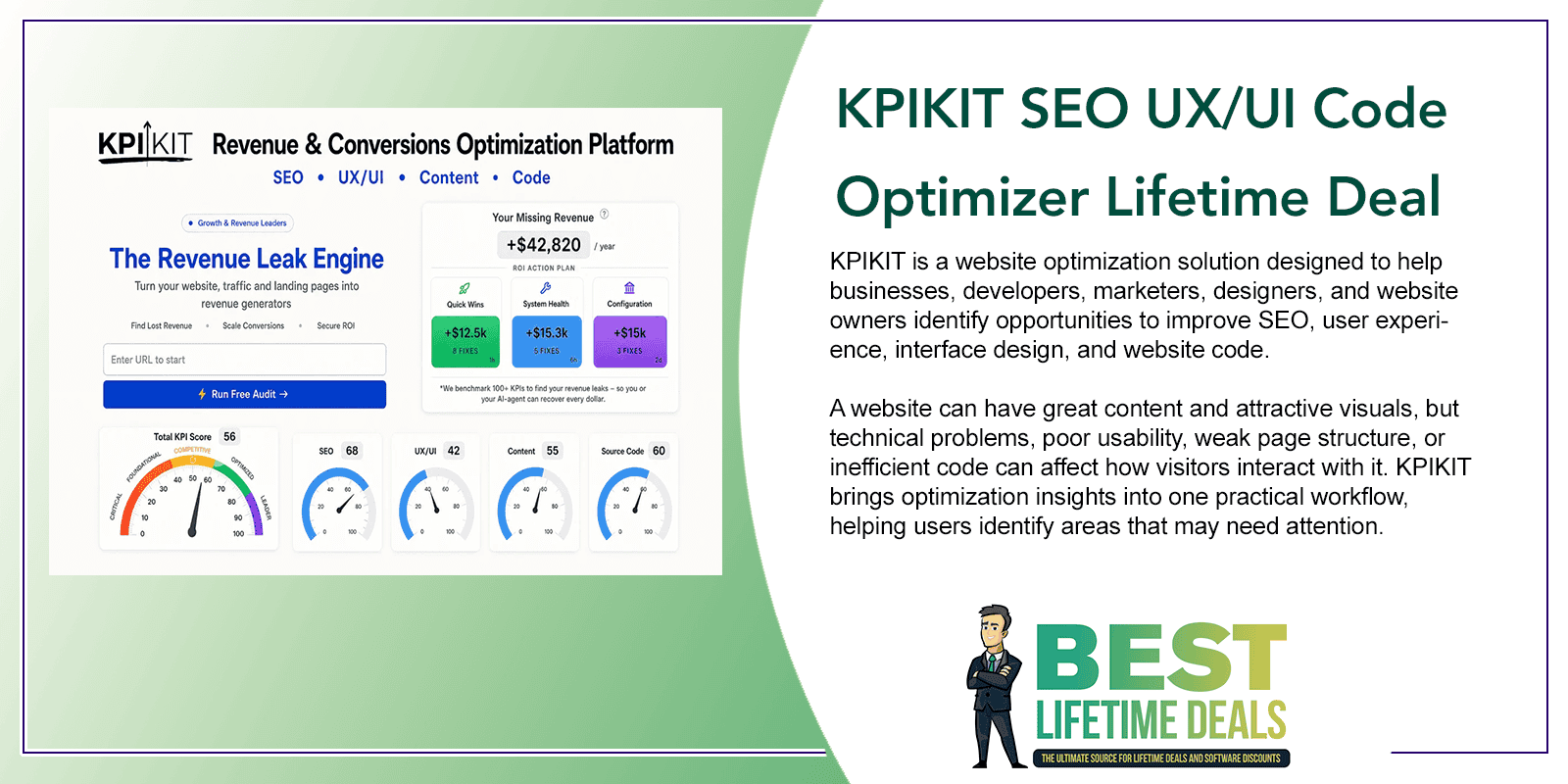 KPIKIT SEO UXUI Code Optimizer Lifetime Deal Featured Image
