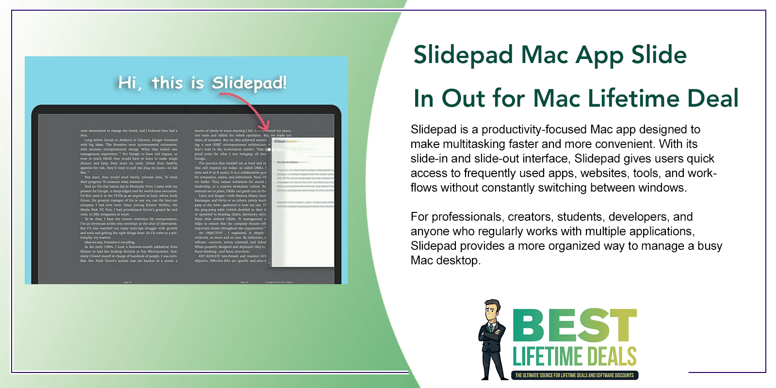 Slidepad Mac App Slide In Out for Mac Lifetime Deal Featured Image