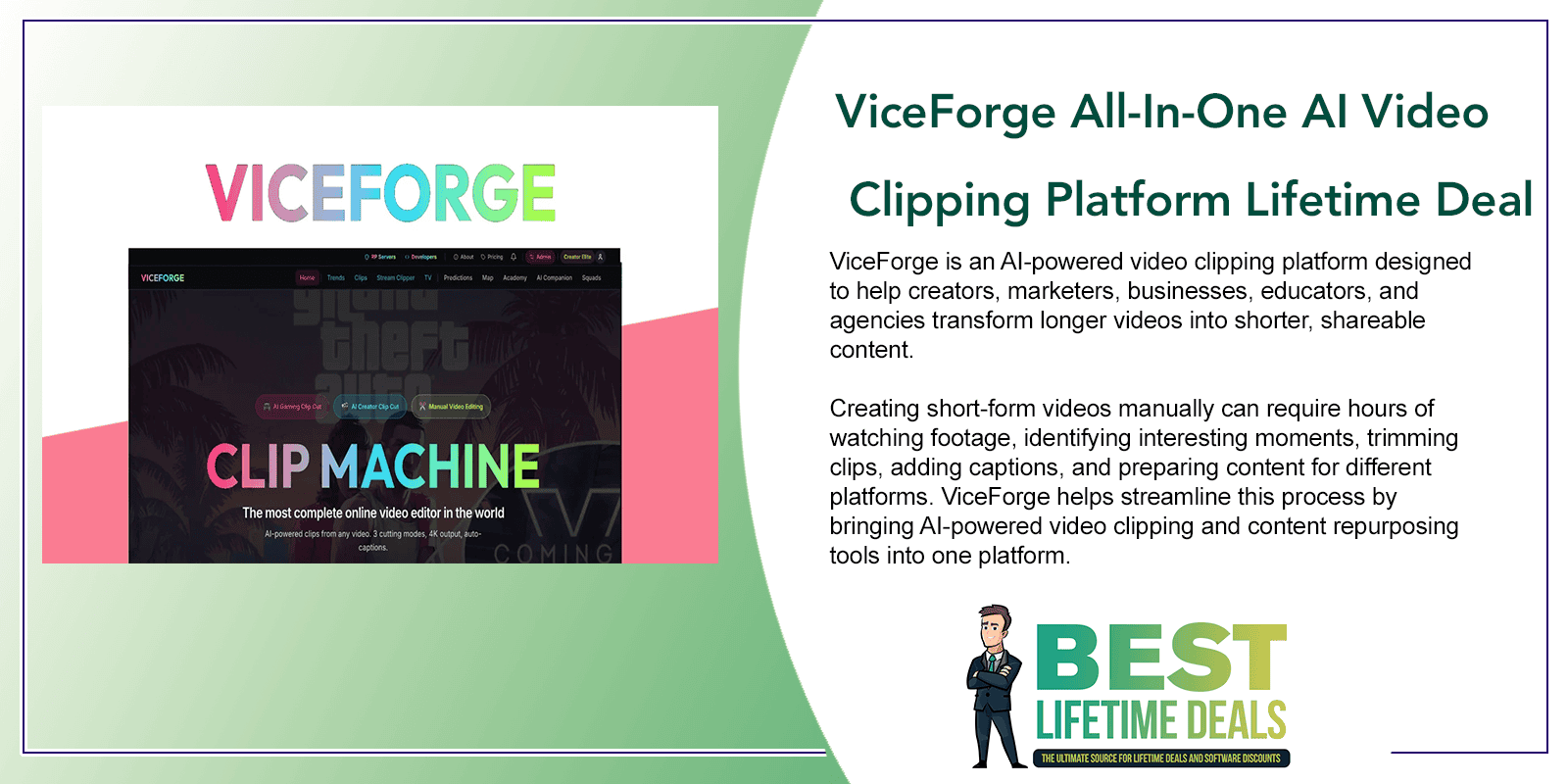 ViceForge All In One AI Video Clipping Platform Featured Image